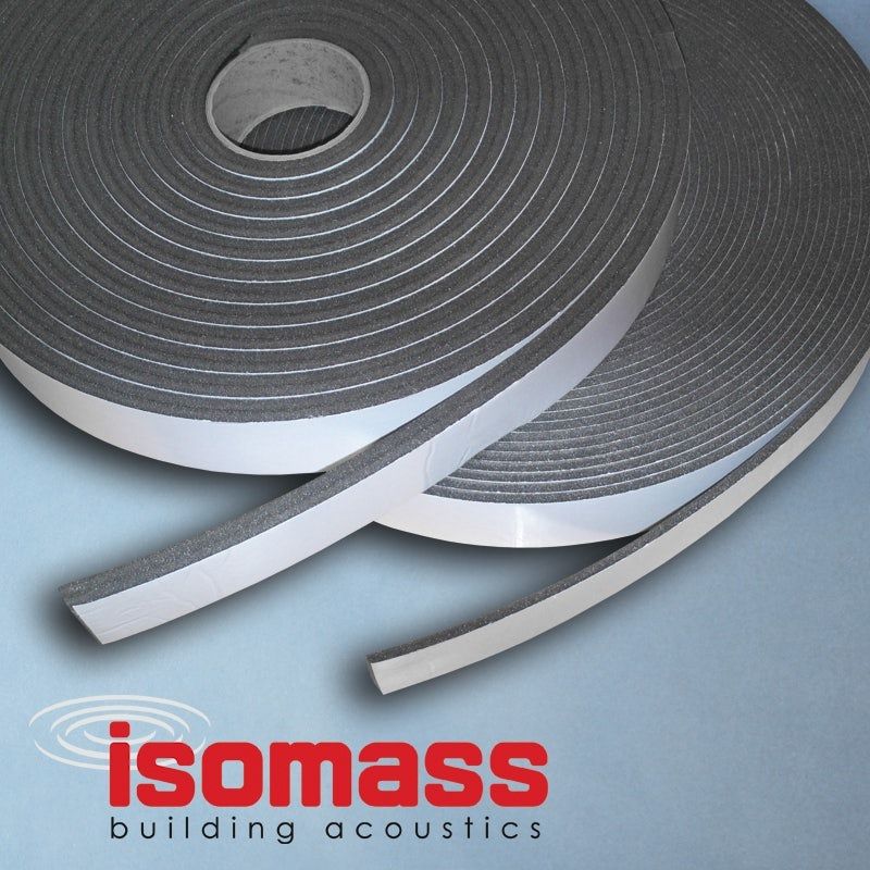 Isomass Isocheck Acoustic Wall Isolation Strip 100mm x 5mm x 25mtr